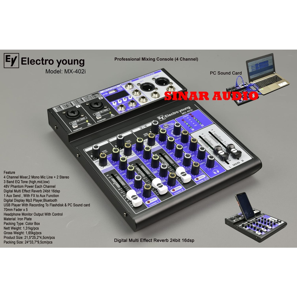 MIXER AUDIO ELECTRO YOUNG MX402I ORIGINAL MIXER ELECTRO YOUNG MX402 I MX 402