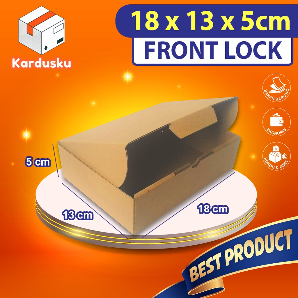 

Kardus Dus uk 18x13x5 cm (ECER) Die Cut Box Kotak Packing Aksesoris Baju Makanan Pizza Hijab Kue