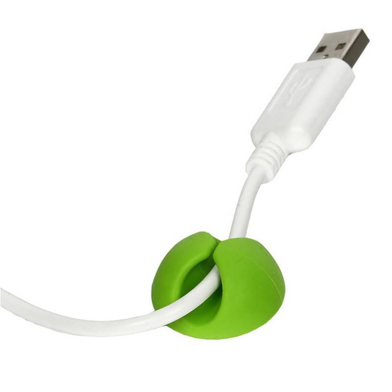 Klip Holder Pelindung Kabel Power Bentuk Bulat Bahan Silikon