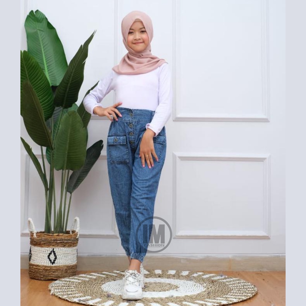 Celana Jogger Anak Perempuan 7-15 Tahun / Celana Jeans Anak Perempuan