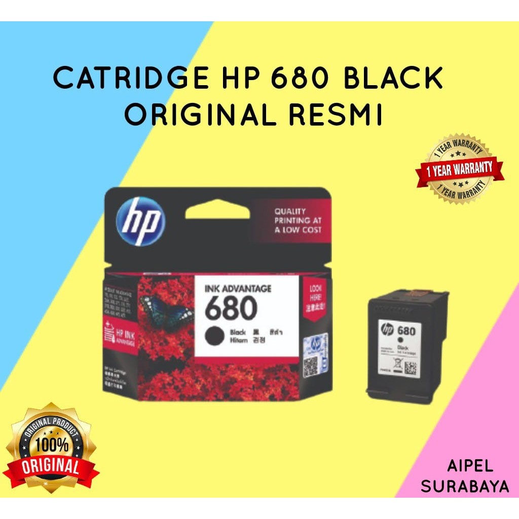 680B | CATRIDGE HP 680 BLACK ORIGINAL RESMI