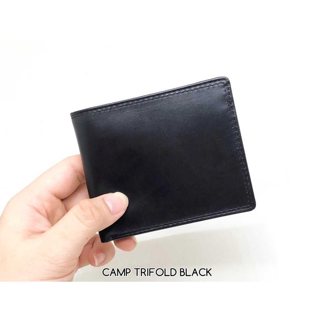 dompet kulit asli pria TanpaMerk camp trifold original dompet kulit sapi asli