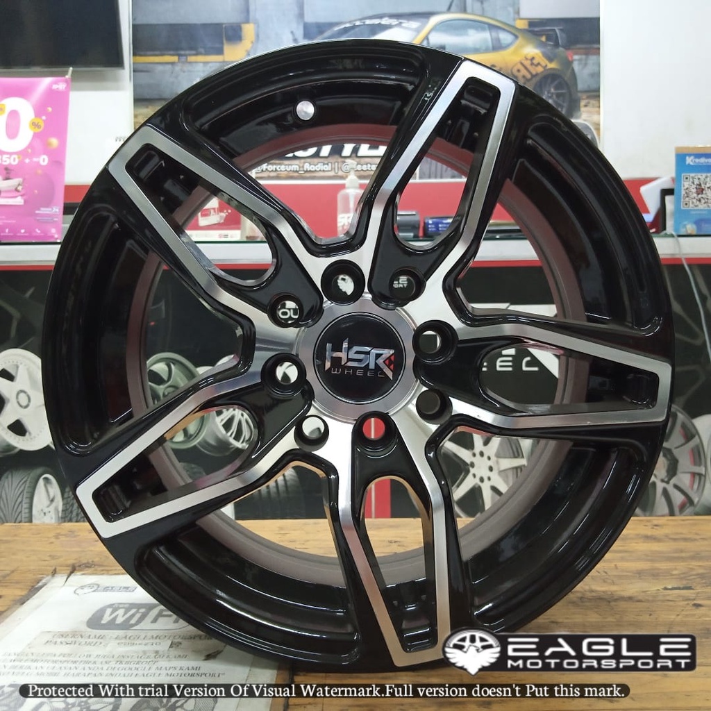 Velg Mobil R14 Pelek HSR BELO Untuk Karimun mirage calya sigra dll Pelek Ring 14