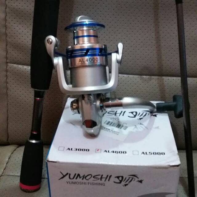 Joran spinning 1.8 m + Reel Yumoshi AL 4000