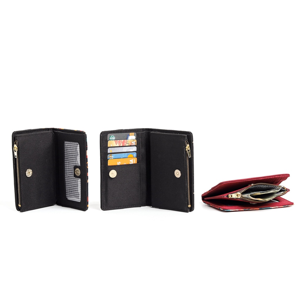 Dompet Wanita Lipat Kecil Mini Cewek Wallet Kartu dan Uang Footage DW-04 Motif