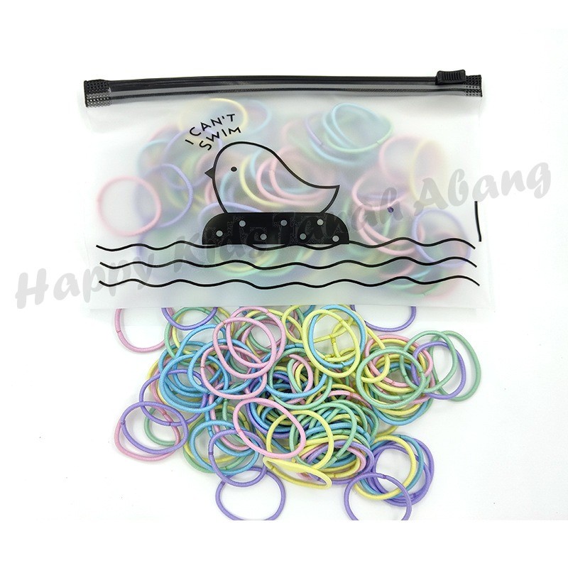 COD KARET JEPANG / KARET RAMBUT ELASTIS ANAK MURAH ISI 100 / IKAT RAMBUT ELASTIS