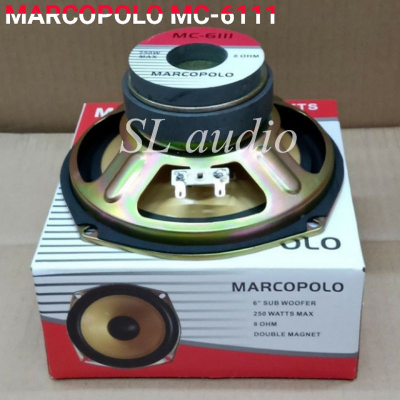SPEAKER SUB WOOFER 6 INCH MARCOPOLO MC-6111 DOBEL MAGNET