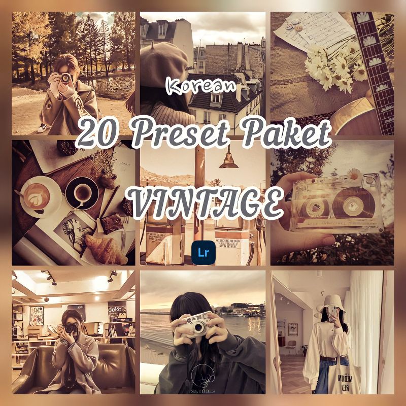 20+ PRESET LIGHTROOM KOREAN VINTAGE SERIES For IOS &amp; Android