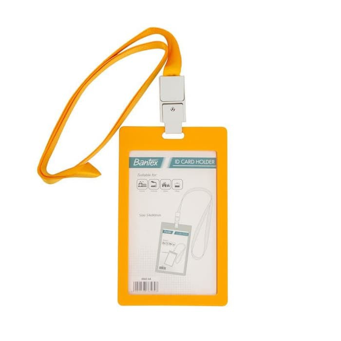 

a ID Card Holder 54 x 90 mm Potrait + Lanyard Bantex 8865-64 MANGO tempat nama
