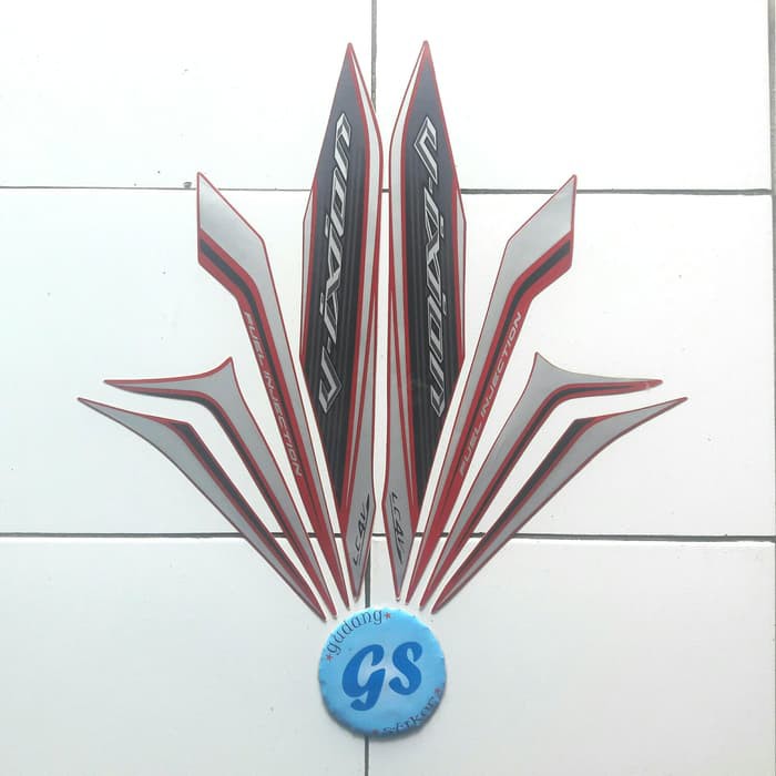 Striping motor vixion new 2013 merah