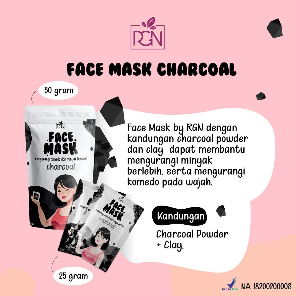 [BUY 1 GET 1 SPATULA] MASKER WAJAH ORGANIK BPOM FACE MASK by RGN 25gram