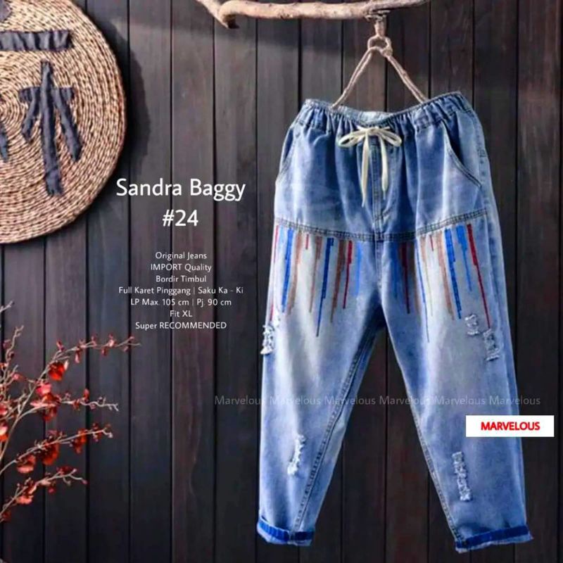 SANDRA #24 BAGGY jeans bordir