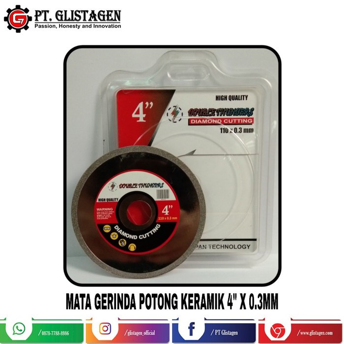 Mata Gerinda Diamond Wheel Basah 4&quot; x 0.3 mm HD