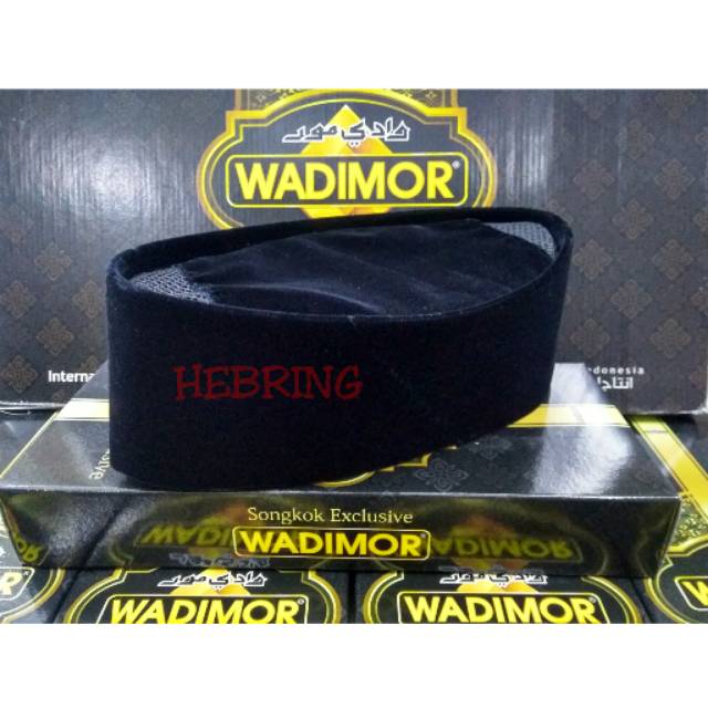 Peci Wadimor Hitam/Songkok Wadimor/Kopiah Wadimor/Peci Hitam Polos
