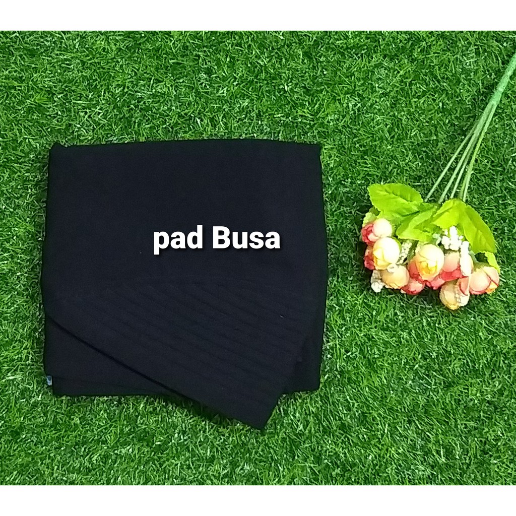 khimar jetblack Bolong tangan Jetblack Non  pad / padbusa/ antem ready stosck-4