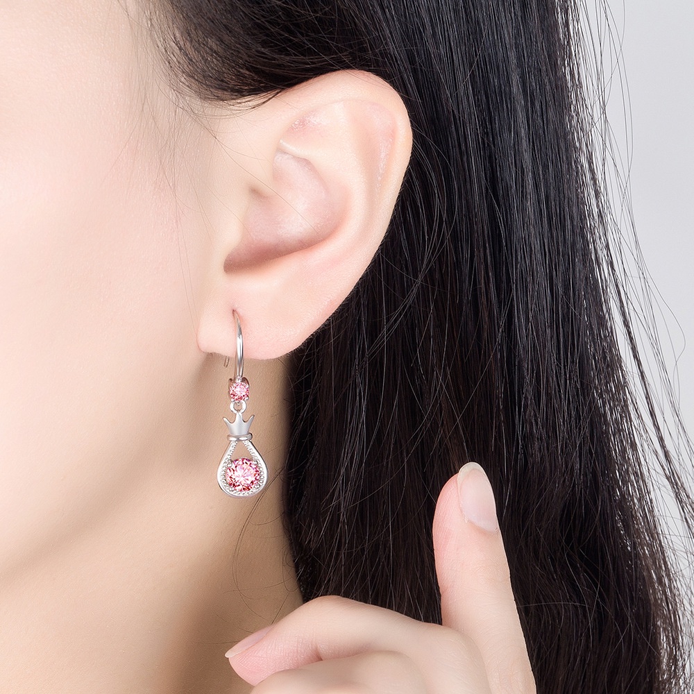 Anting Perak 925 Wanita Tas Keberuntungan Perhiasan Fashion