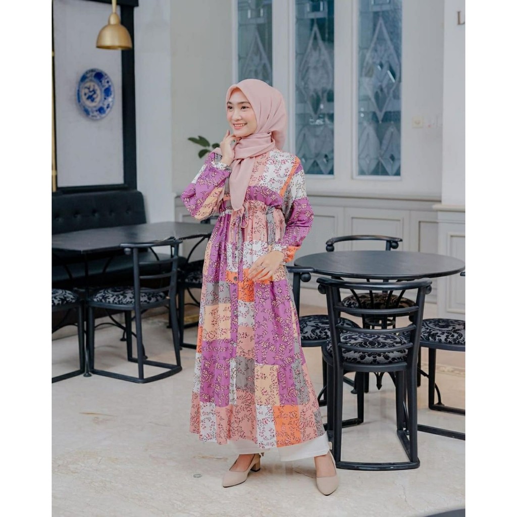QUINNYSHOP-COD-BAJU GAMIS WANITA TERBARU 2020-JUBAH WANITA-BAJU WANITA MUSLIM TERBARU-DRESS MUSLIM