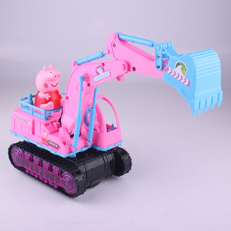 pink excavator toy