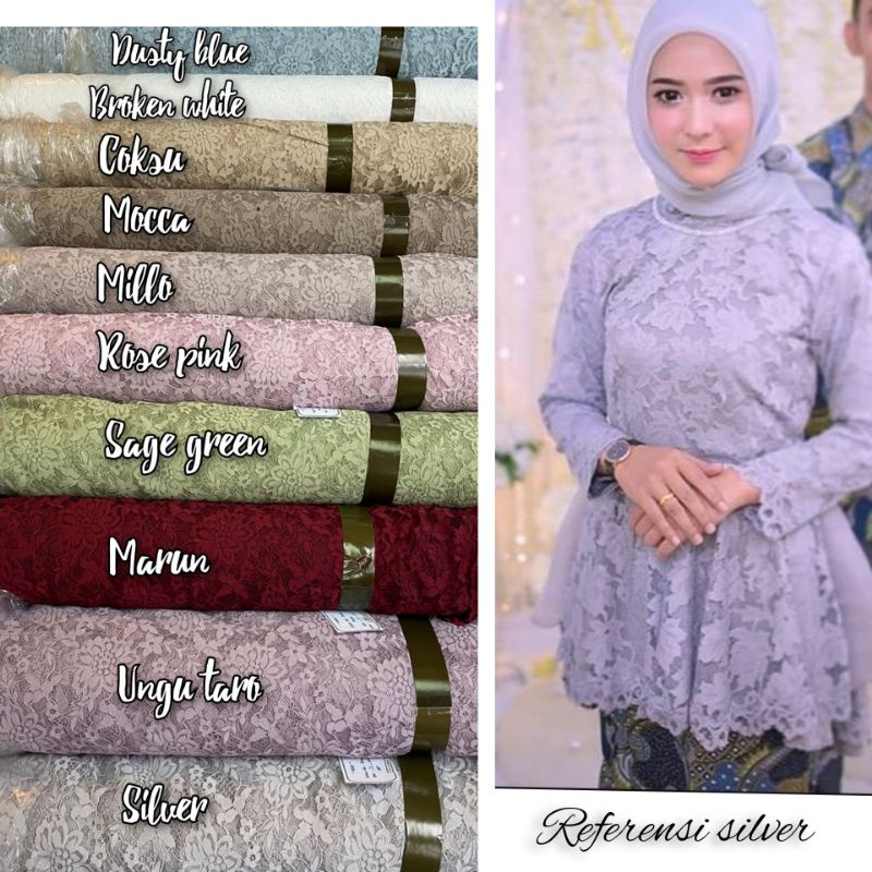 Bahan brokat katun, brukat katun. Bahan kebaya terbaru!!!