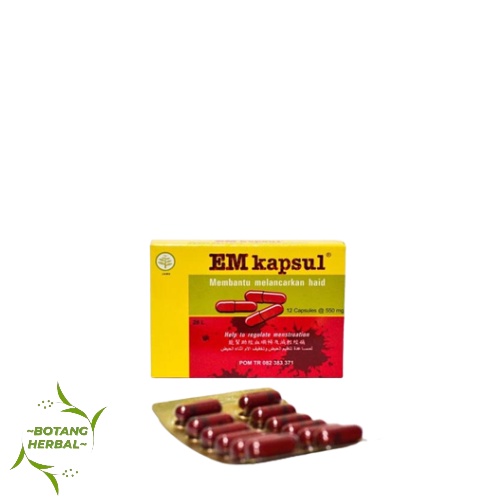 Jual EM Kapsul 12 kap M Kapsul Borobudur Lancar Haid Menstruasi Jamu