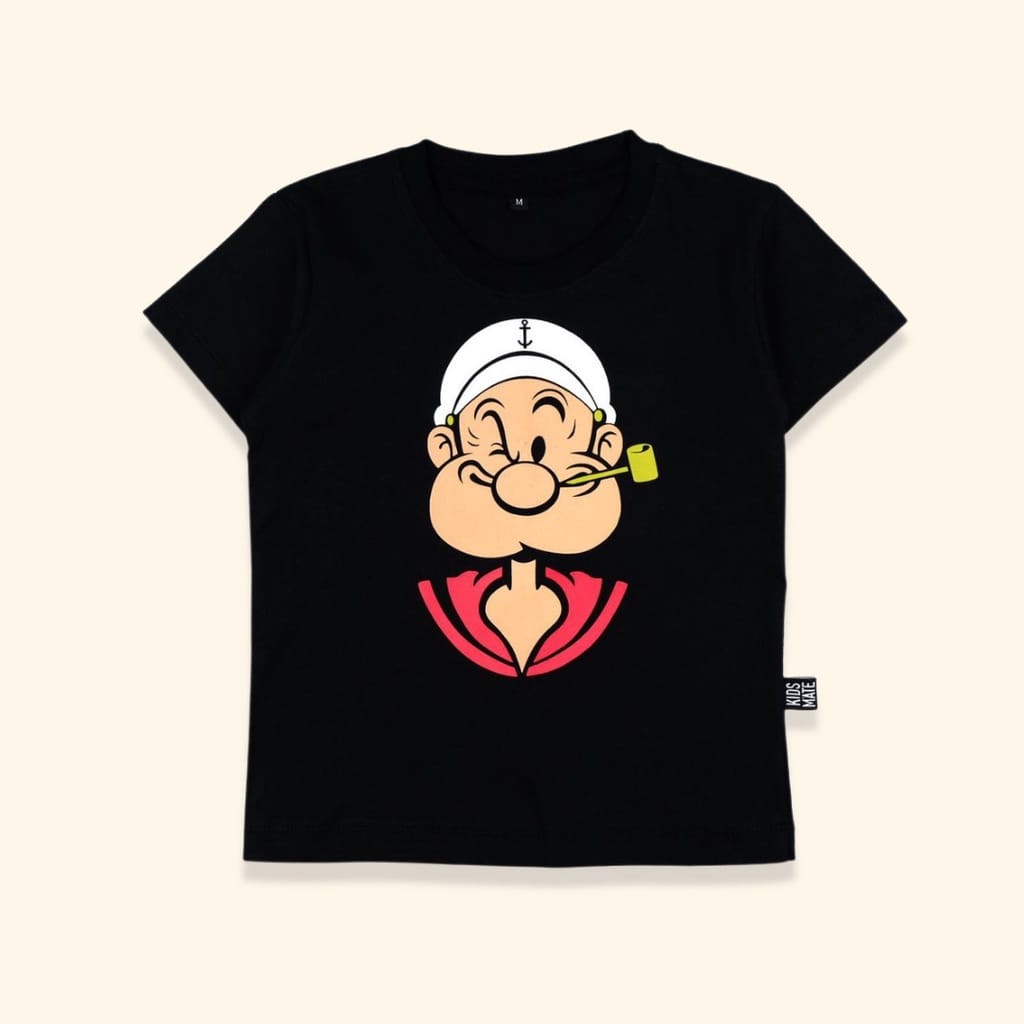 T-SHIRT ANAK UNISEX POPEYE OLIVE - KAOS ANAK COUPLE TERLARIS