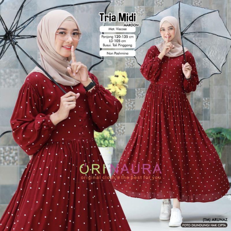 TRIA MIDI DRESS BY ORI NAURA