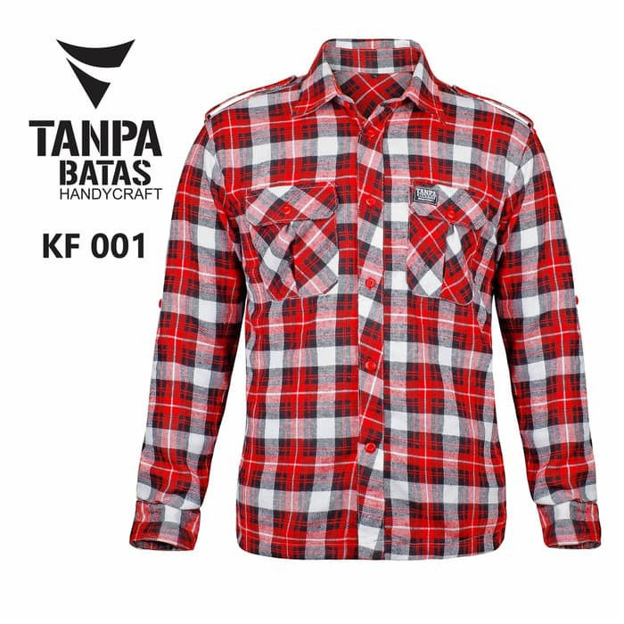 Baju Flanel Kemeja Flanel Pria Laki Laki Flanel Kotak Kotak Keren KF001