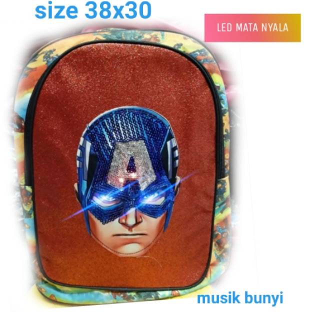 Tas anak rangsel SD tas anak karakter spiderman kapten amerika