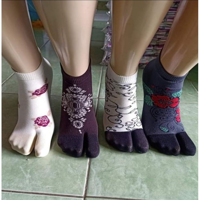 kaos kaki jempol motif (12 pasang ) pendek Peking rapih gambar real pick