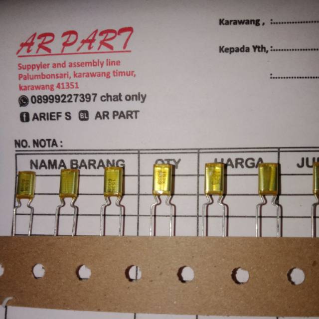 10pcs kapasitor 153 15nf 50volt