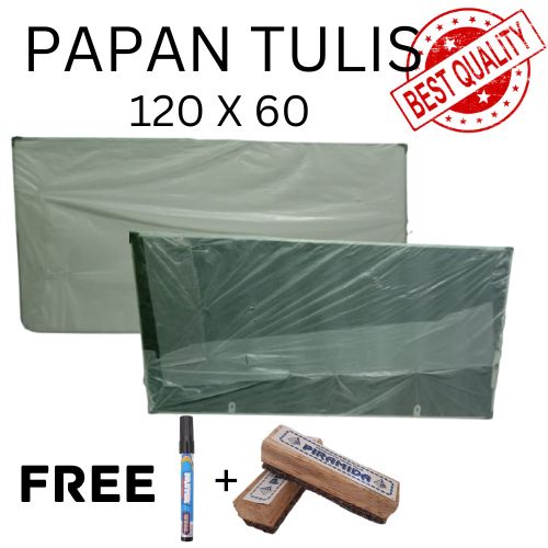 

Papan Tulis/Whiteboard Bolak Balik Free Spidol + Penghapus