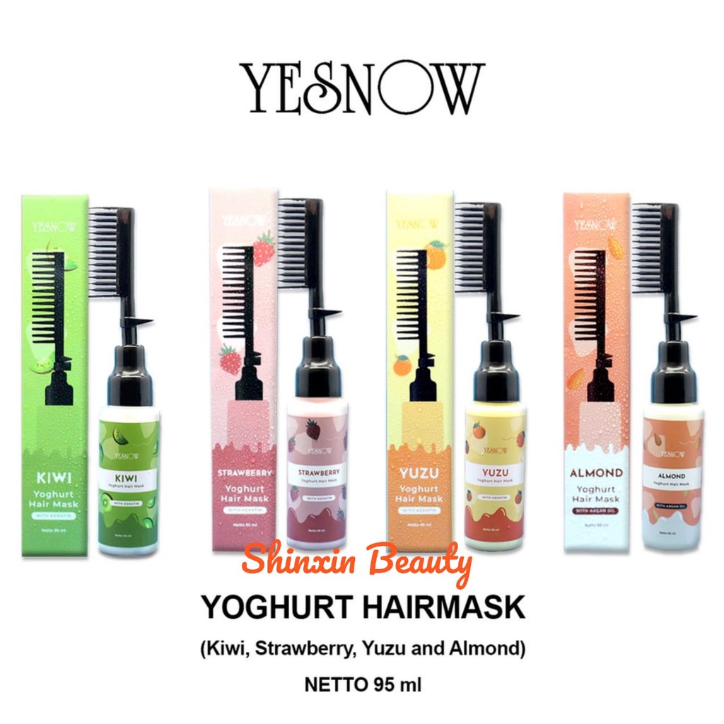 Jual [BPOM] YESNOW Yoghurt Hair Mask Botol Sisir 95ml / Masker Rambut ...