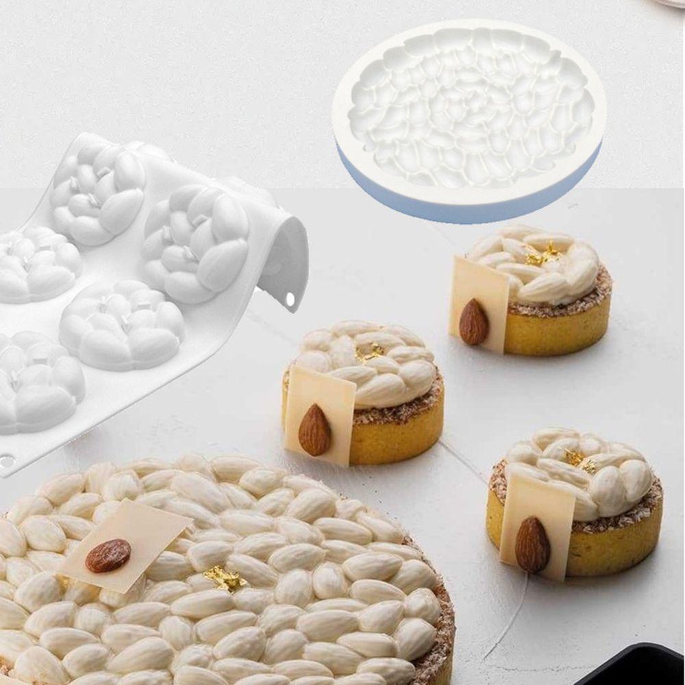 Solighter 3D Almond Baking Alat Dekorasi Kue Cetakan Coklat Mousse