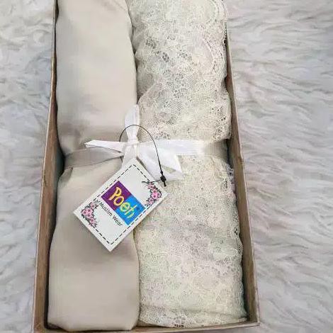 Ori&Terjamin Mukena Silky Premium-Mukena Dewasa-Antem Sasrahan Pernikahan-Jumbo - Putih