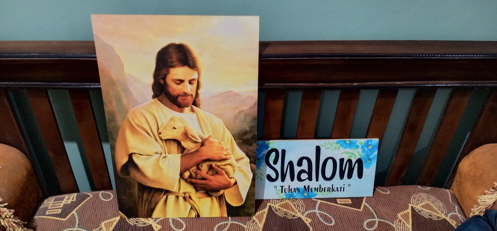 Pajangan Dinding Poster Yesus Walldecor Poster Kayu Nasrani Kristen Katolik