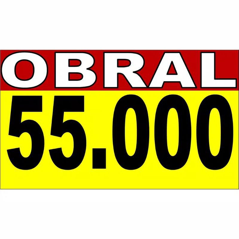 

Kertas Harga Obralan Price Tag / Nominal Harga Bandrol