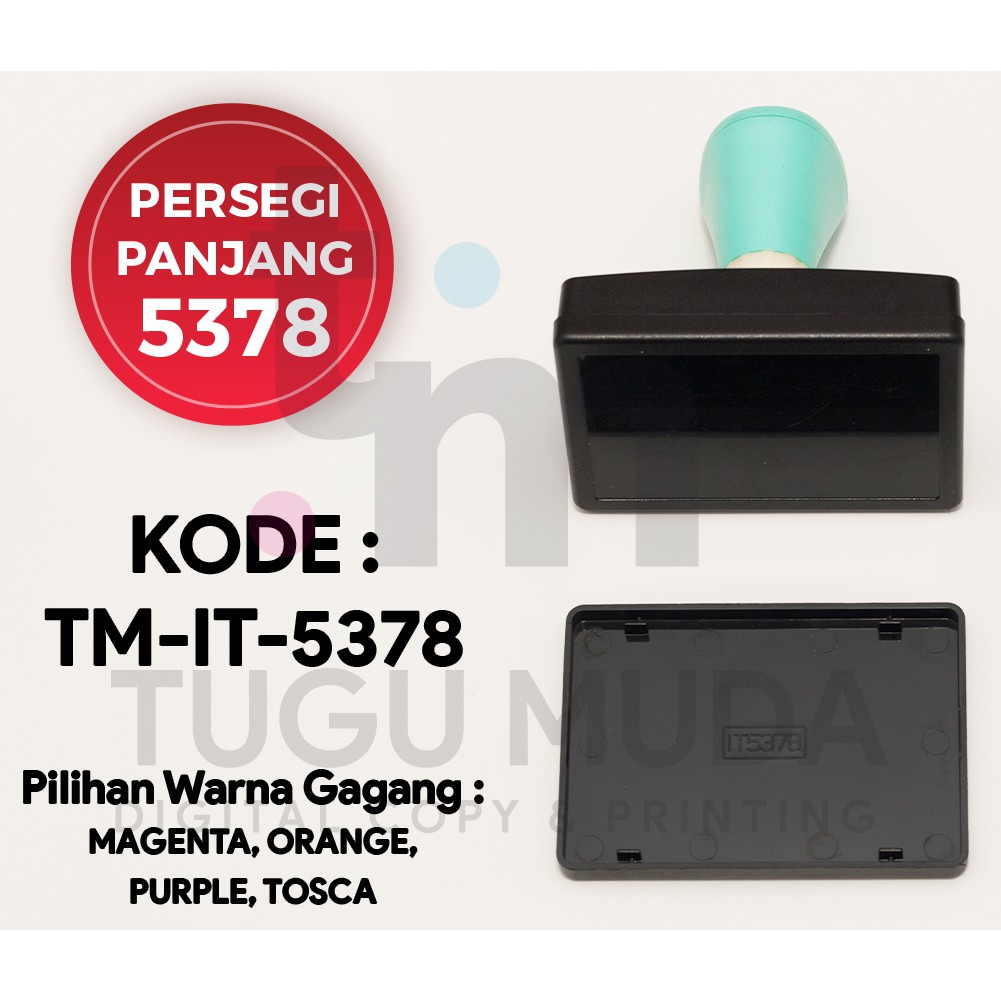 

Gagang Stempel Flash PERSEGI PANJANG 5378 (53x78mm) -TM-IT-5378