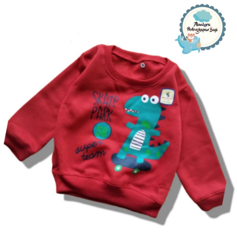 Sweater bayi murah / Sweater bayi dino /  Baju hangat bayi / Atasan bayi