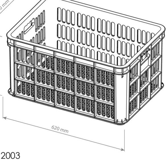 

Container 2003 Hanata P620 x L430 x T310mm Keranjang industri