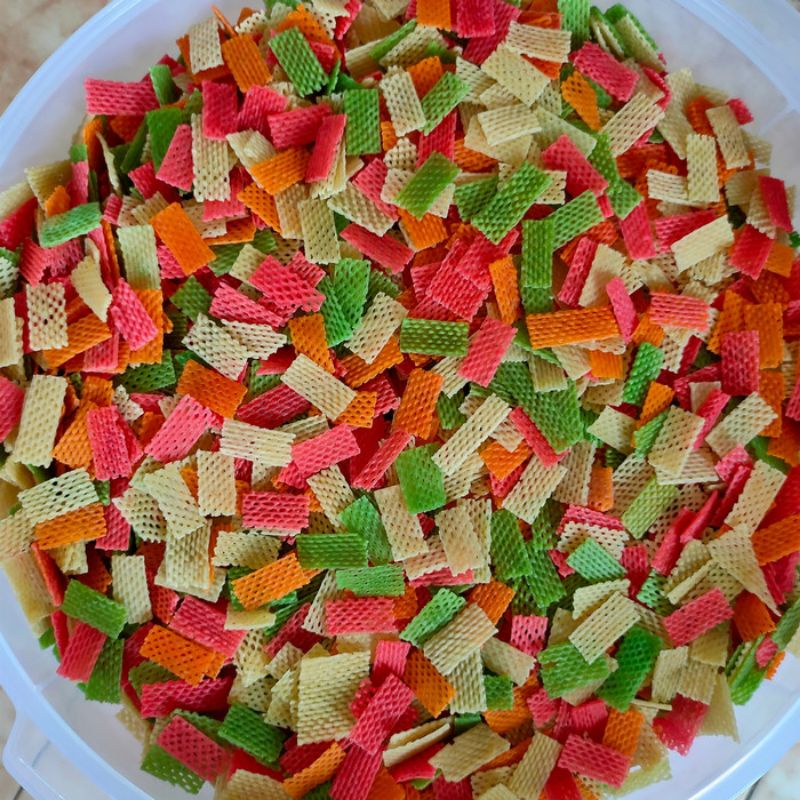

kerupuk Taro rainbow