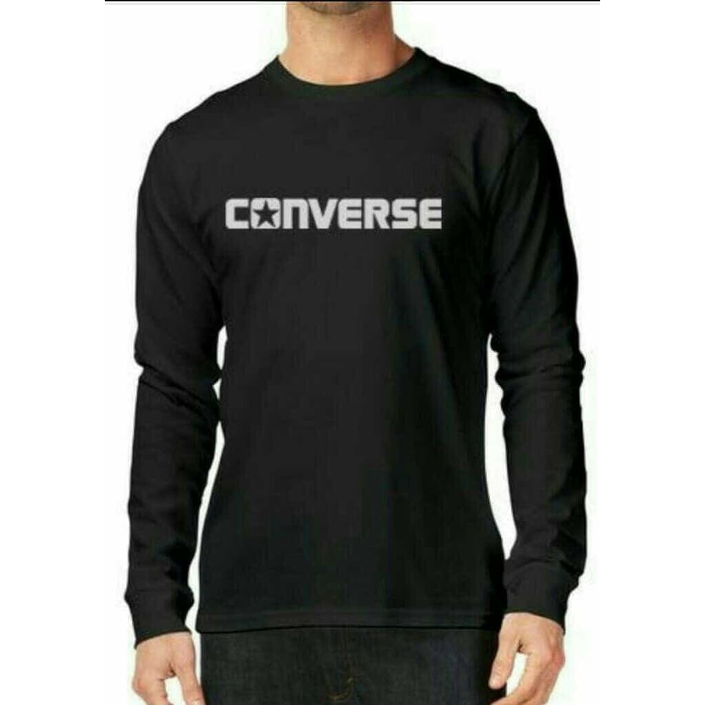 KAOS BAJU LENGAN PANJANG FASHION PRIA WANITA CONVERSE COMBED 30S