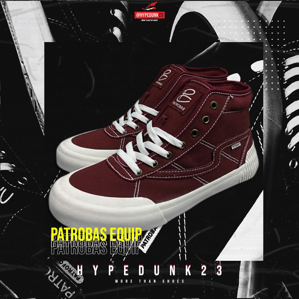 Sepatu Patrobas Equip High Cut Maroon (Merah Maroon)