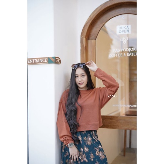 ZANO BASICS Sweater Crop Terracotta VOL.2