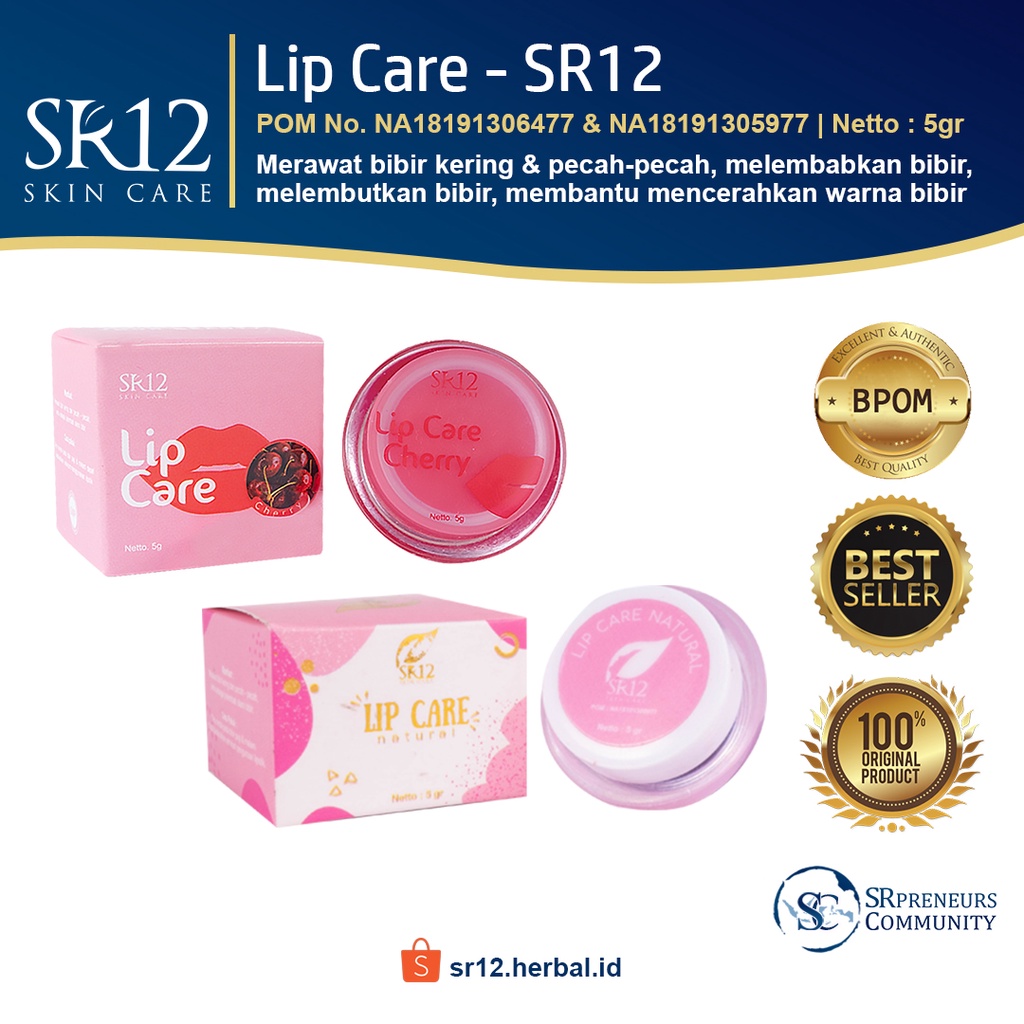 Jual LIP CARE SR12 BEST SELLER..!! PELEMBAB BIBIR / LIP BALM / PENCERAH