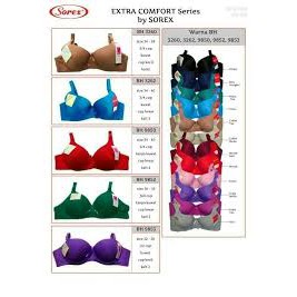 Sorex Bra BH 9852 Extra Comfort Busa Tanpa Kawat Kait 2 Cup Besar