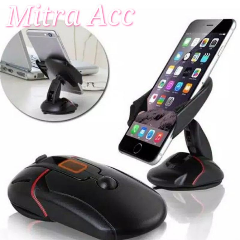 Car Holder Mobil Smartphone Model Mouse Dudukan HP Di Mobil 360 Derajat