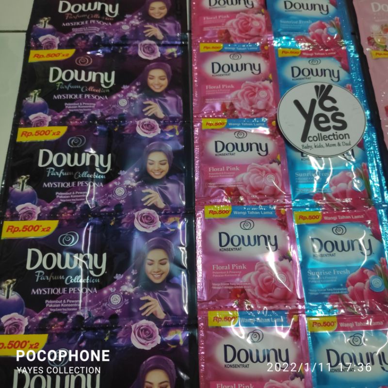 COD Downy Pelembut Pewangi Renceng 500an 12 PCS 10 ml 11 ml 20ml Passion Mystique Sunrise Fresh Wangi Tahan Lama Pakaian