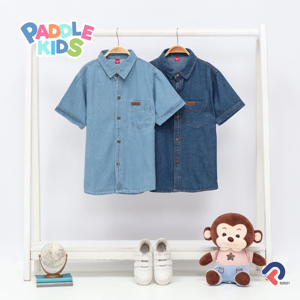 Afsheenastore Kemeja Denim Paddle Kids