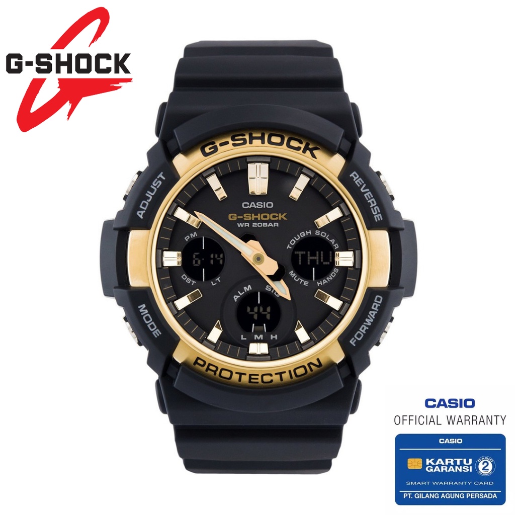 Jam Tangan Pria Casio G-Shock Original GAS-100G-1ADR TOUGH SOLAR