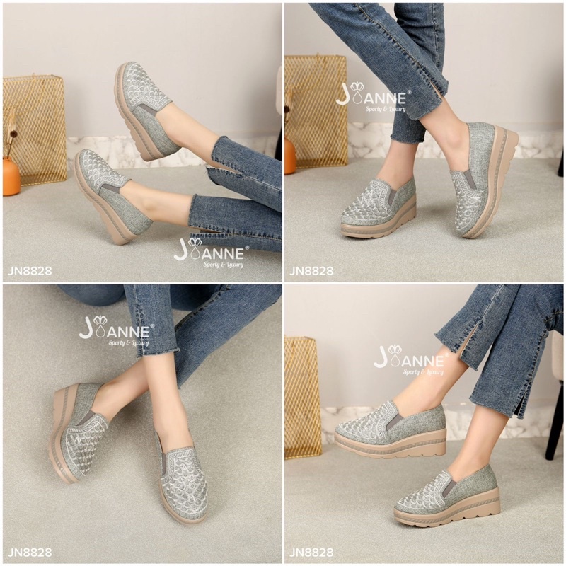 JOANNE Sepatu Wedges Shoes Wanita JN8828 [ORIGINAL BRAND]